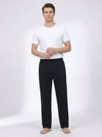 Pantalone Lungo Uomo Casual Morbido in Poliestere e Elastan