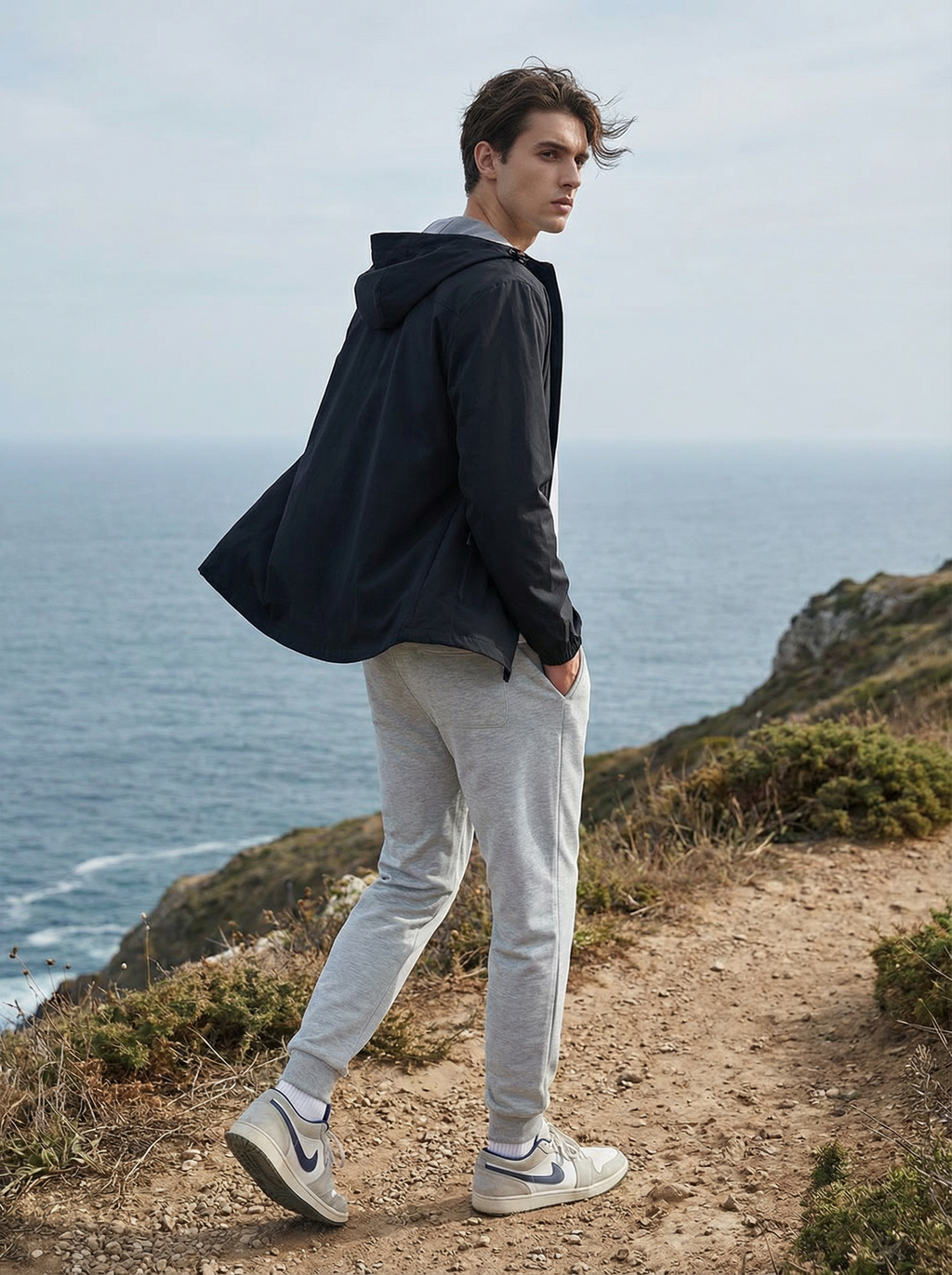 Pantaloni Tuta Uomo Casual Morbidi con Polsino Elastico