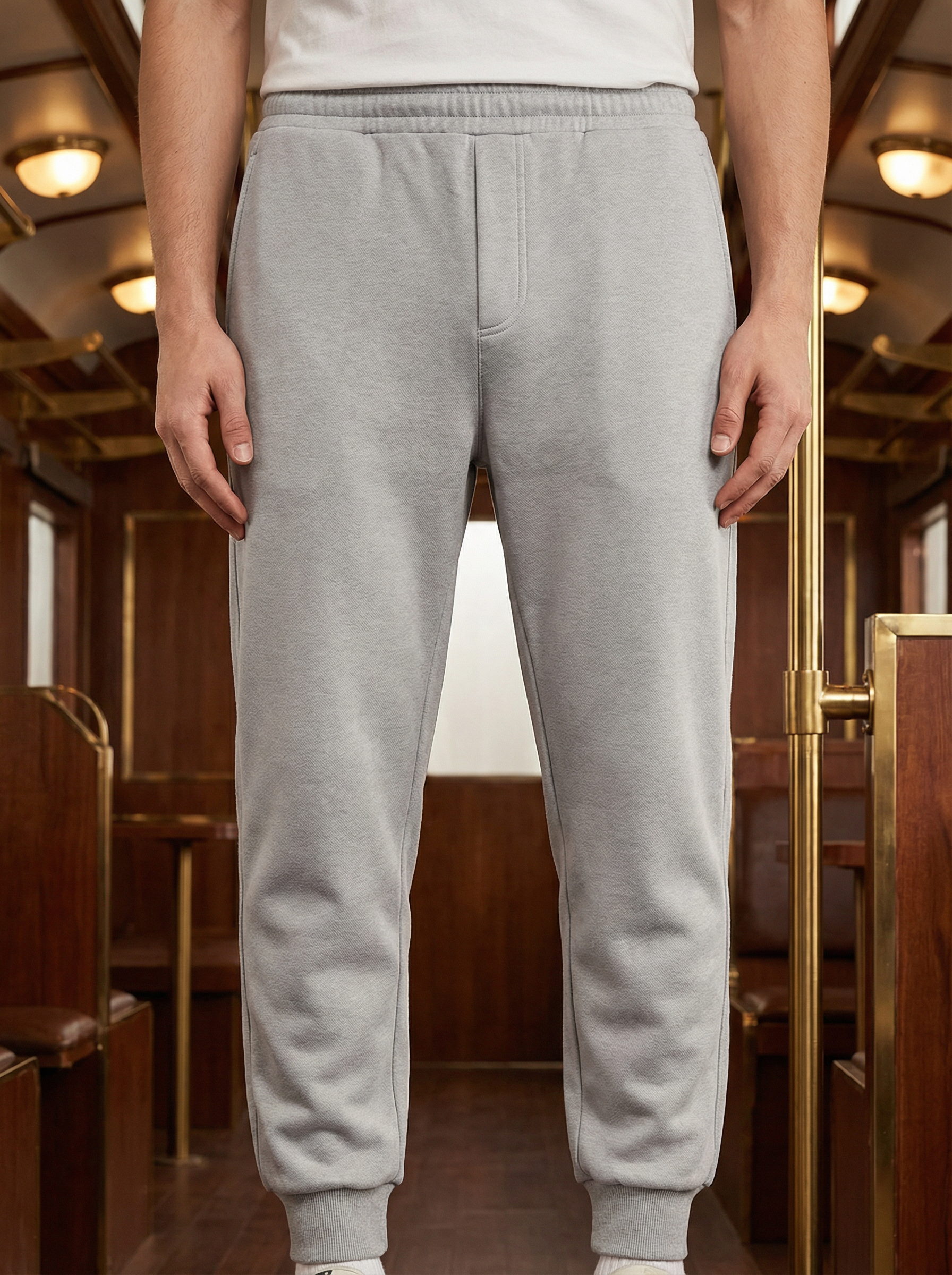 Pantaloni Tuta Uomo Casual Morbidi con Polsino Elastico