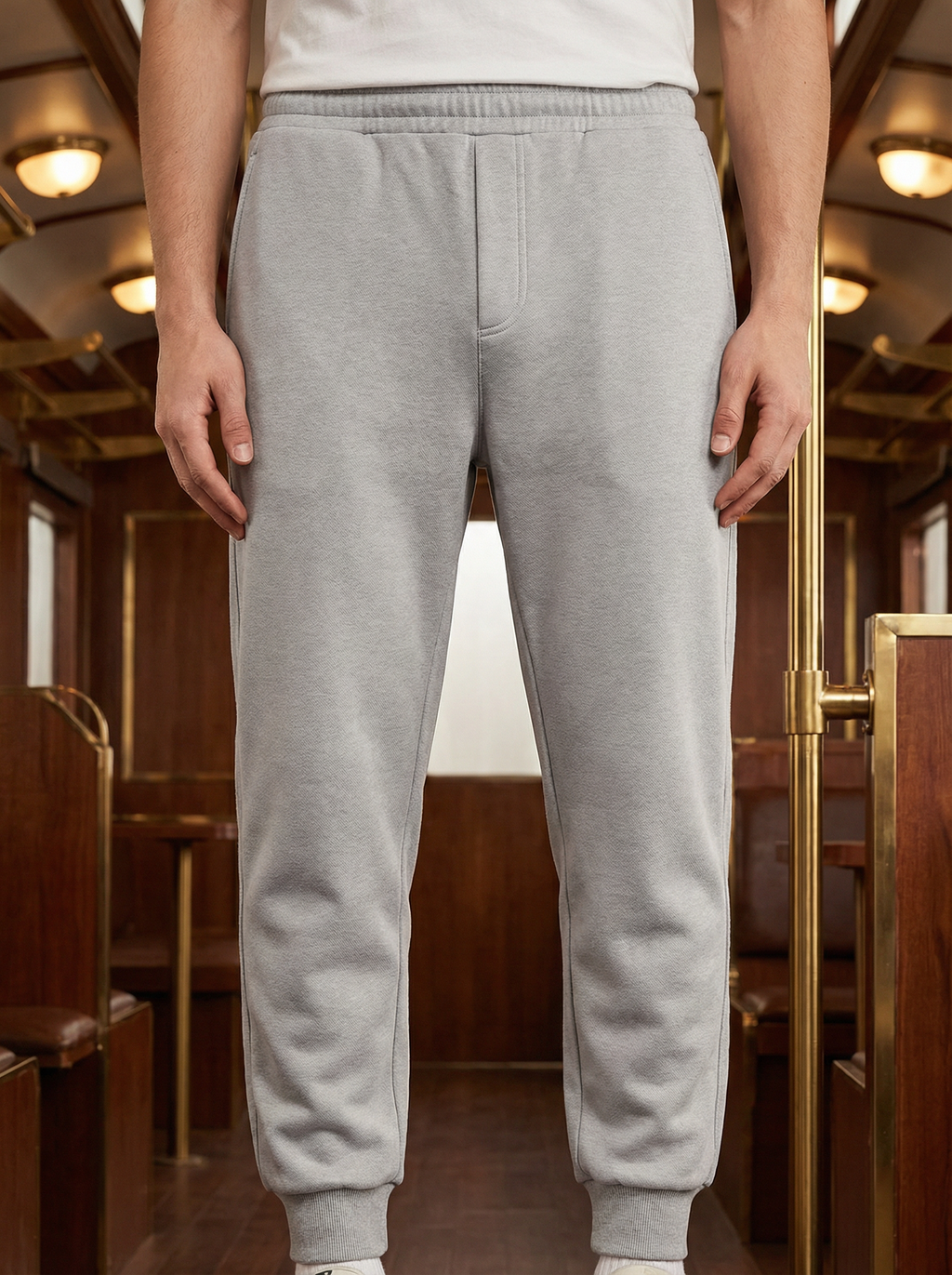 Pantaloni Tuta Uomo Casual Morbidi con Polsino Elastico