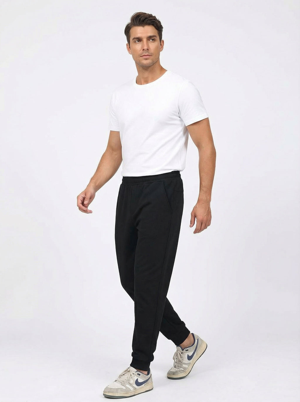 Pantaloni Tuta Uomo Casual Morbidi con Polsino Elastico