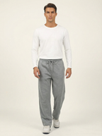 Pantaloni Felpati Larghi Uomo Comfort Fit con Coulisse