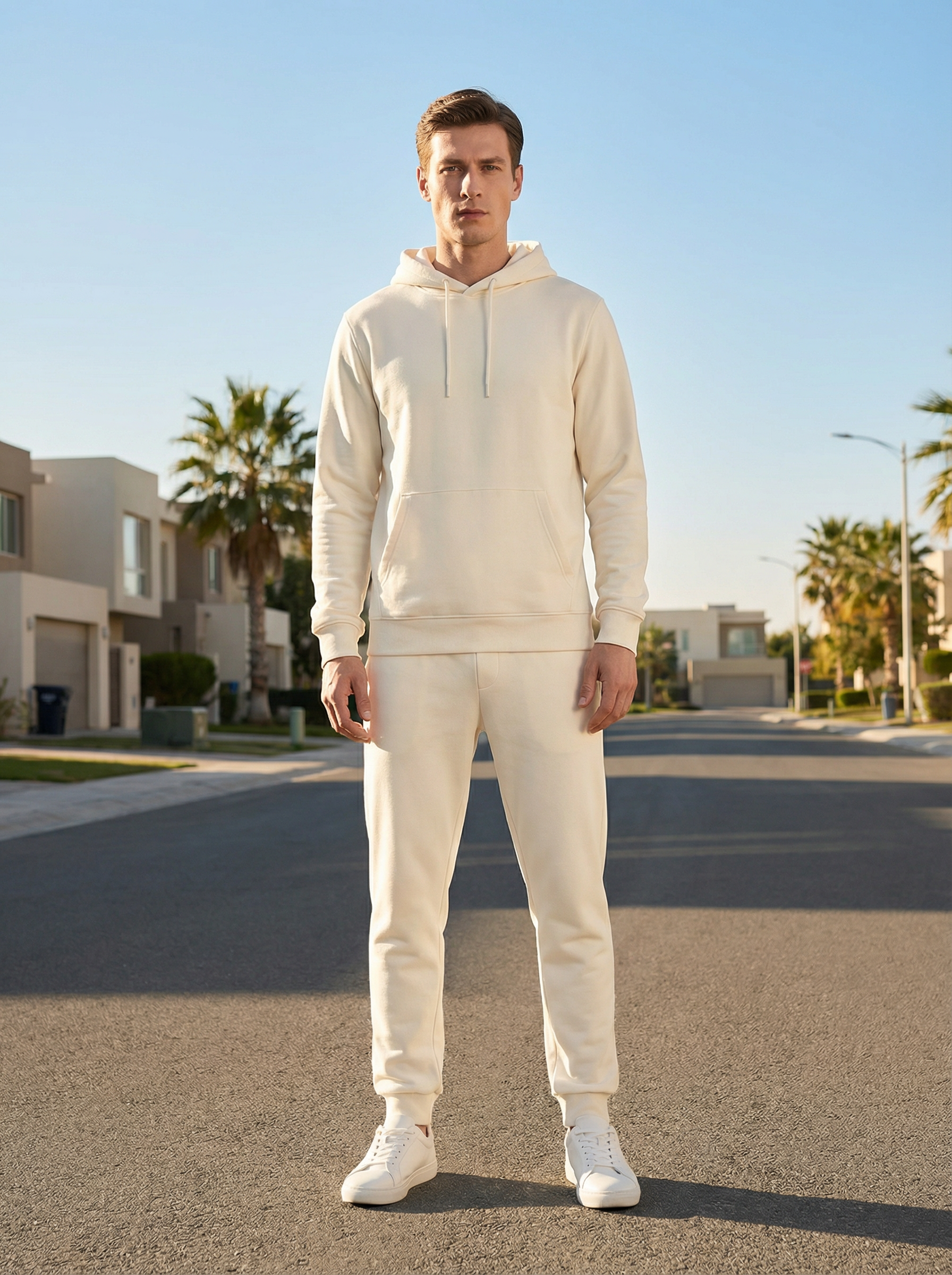 Felpa Nera Uomo con Cappuccio in Pile Morbido e Caldo