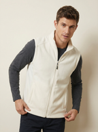 Gilet da Uomo Nero con Collo Alto e Zip Frontale