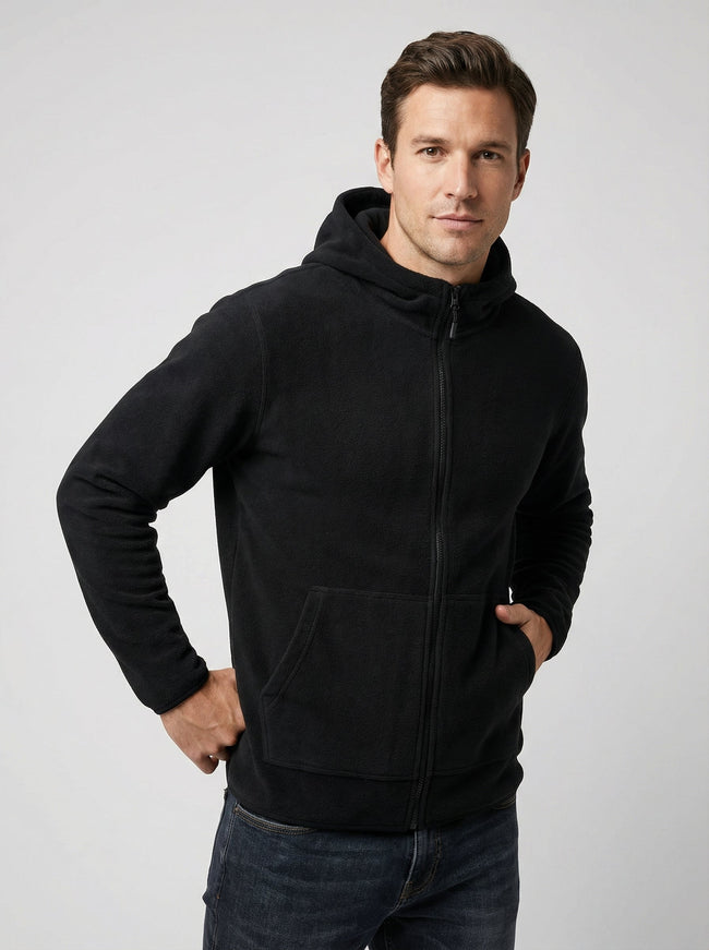 Felpa Uomo con Cappuccio in Pile Morbido e Caldo Main Image