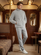 Felpa Uomo Full Zip in Pile Collo Alto Nera