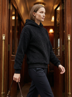 Felpa con Cappuccio in Morbido Pile Sherpa per Inverno