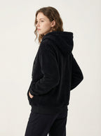 Felpa con Cappuccio in Morbido Pile Sherpa per Inverno