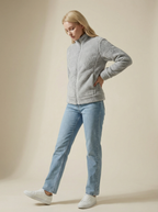 Giacca Teddy Fleece Collo Alto Full Zip Calda e Confortevole