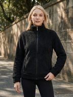 Giacca Teddy Fleece Collo Alto Full Zip Calda e Confortevole