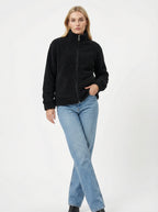 Giacca Teddy Fleece Collo Alto Full Zip Calda e Confortevole