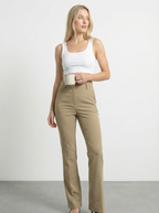 Pantaloni a Zampa Vita Alta Micro Svasati Effetto Snellente