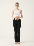 Pantaloni a Zampa Vita Alta Micro Svasati Effetto Snellente