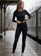 Leggings Donna Vita Alta Aderenti Felpati con Elastan – Comfort e Stile