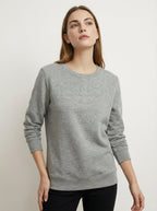 Felpa Girocollo Calda e Morbida in Misto Cotone Felpato