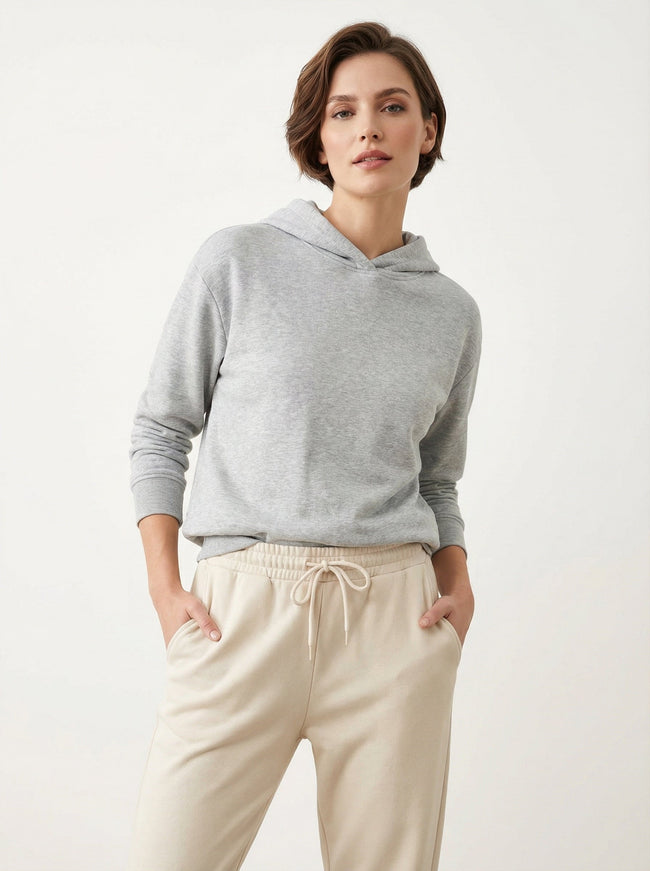 Joggers in Felpa Morbida con Coulisse e Polsini Caviglia Hover Image