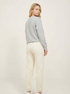 Joggers in Felpa Morbida con Coulisse e Polsini Caviglia