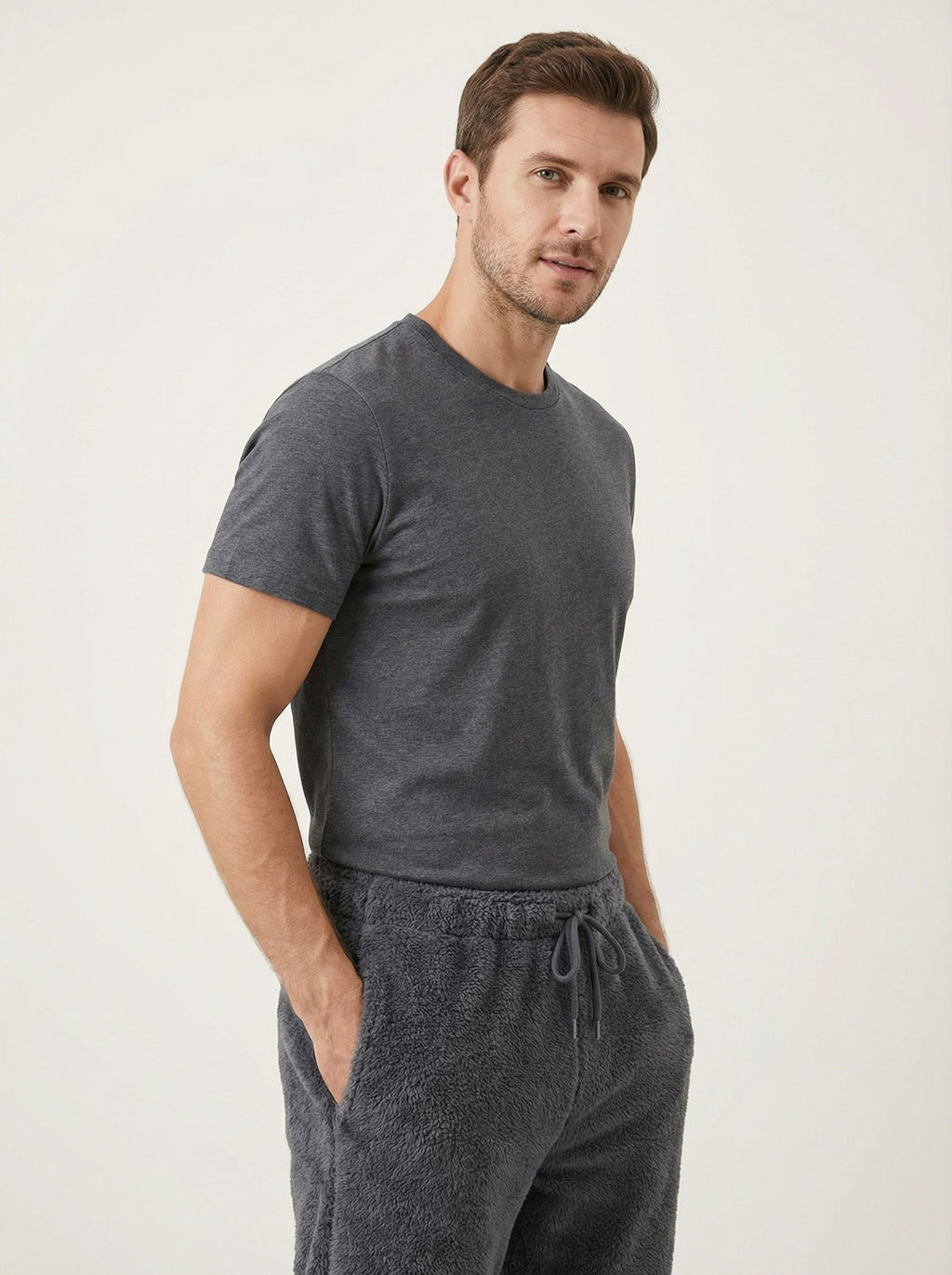 Pantaloni Homewear Uomo in Morbido Pile Caldo