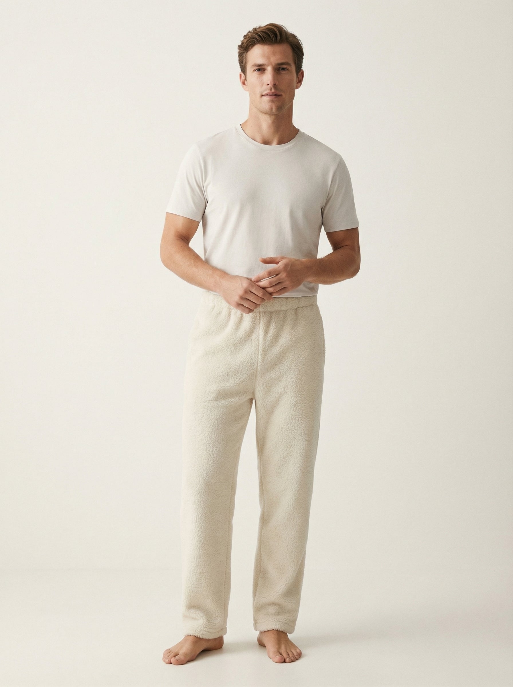 Pantaloni Homewear Uomo in Morbido Pile Caldo