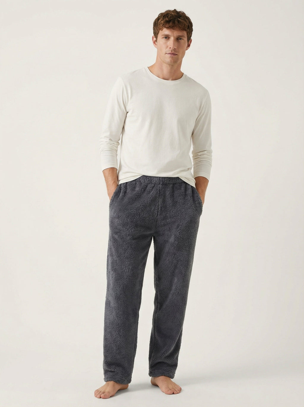 Pantaloni Homewear Uomo in Morbido Pile Caldo