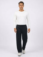 Pantaloni Felpati Larghi Uomo Comfort Fit con Coulisse