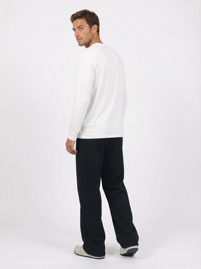 Pantaloni Felpati Larghi Uomo Comfort Fit con Coulisse Main Image